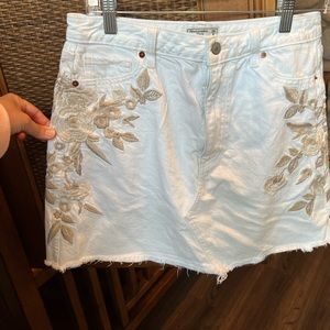 Embroidered Mini Skirt